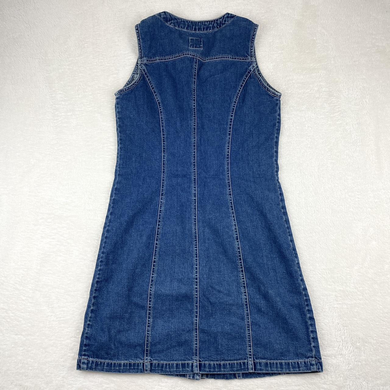 Gap denim dress. has cute pockets. has light wear,... - Depop