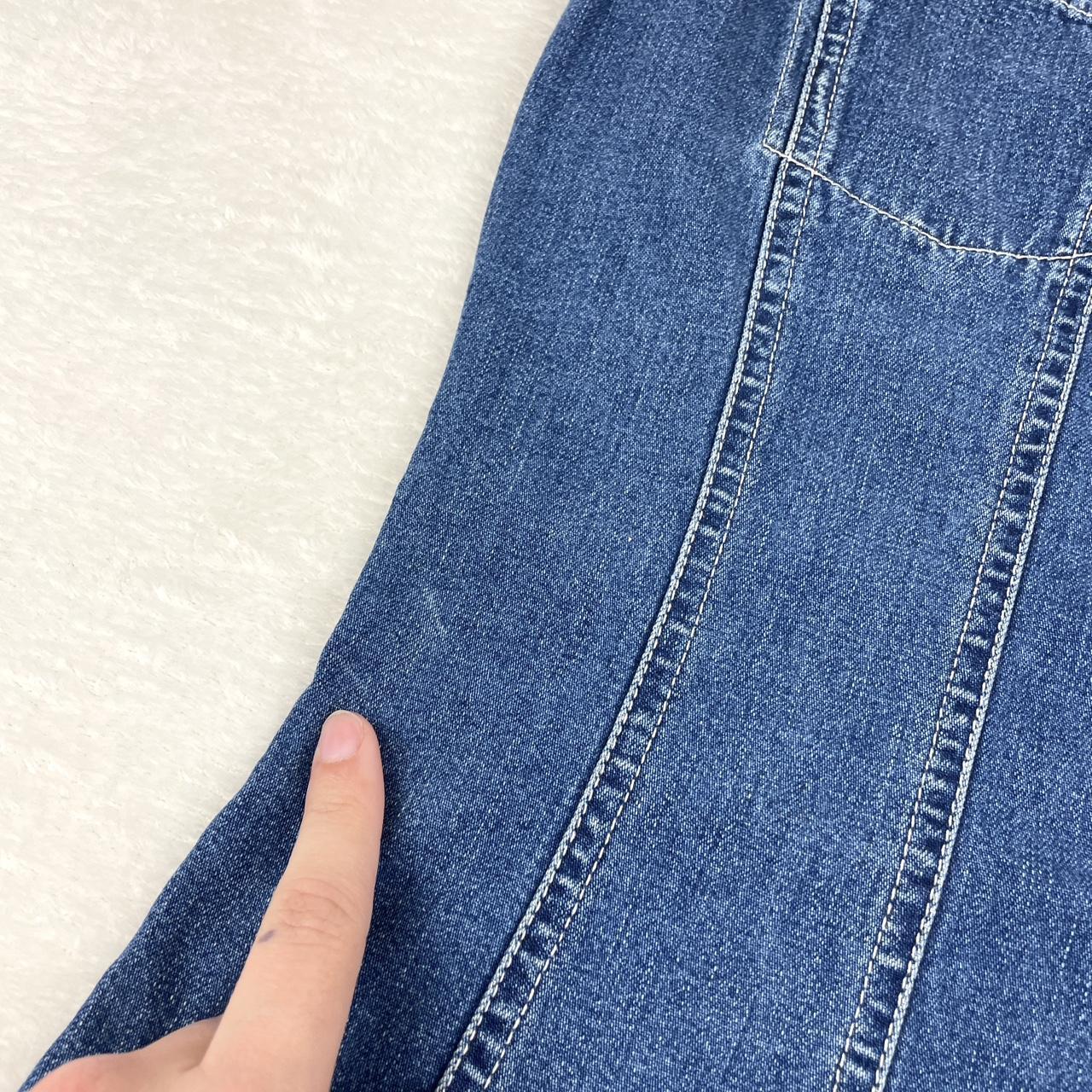 Gap denim dress. has cute pockets. has light wear,... - Depop