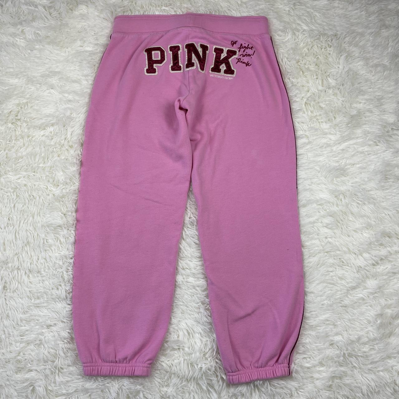 2000s pink aeropostle track sweatpants lowrise, size - Depop