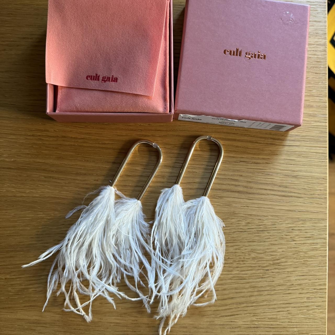 Cult Gaia feather earrings