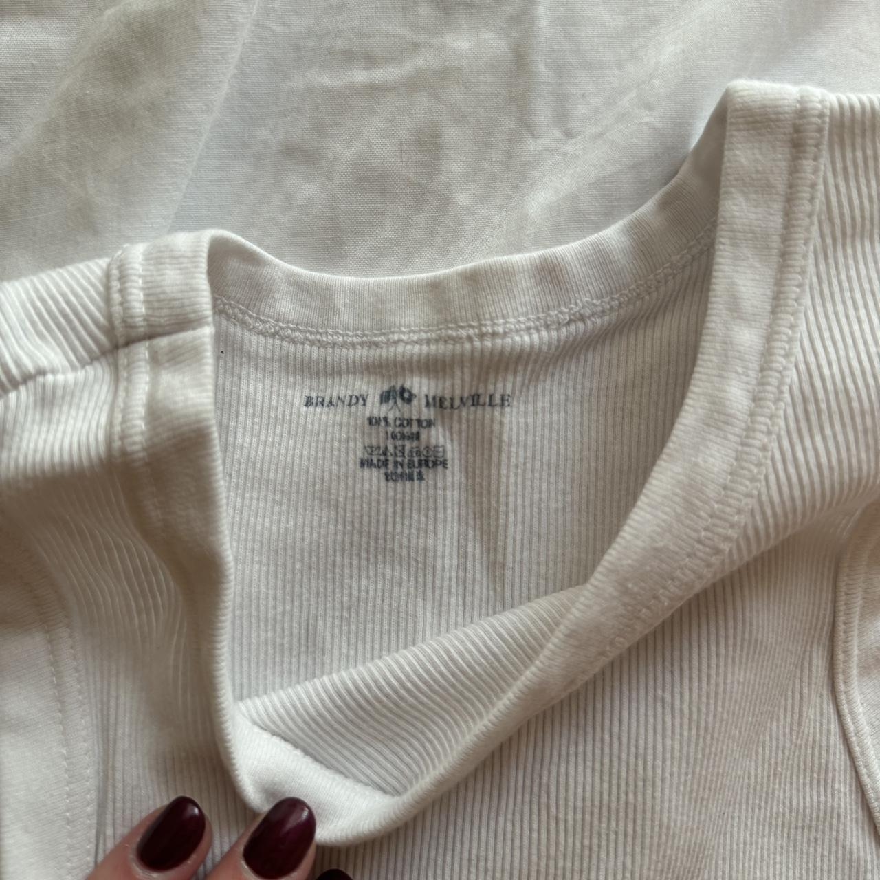 White Connor tank Brandy Melville. Signs of wear. Depop