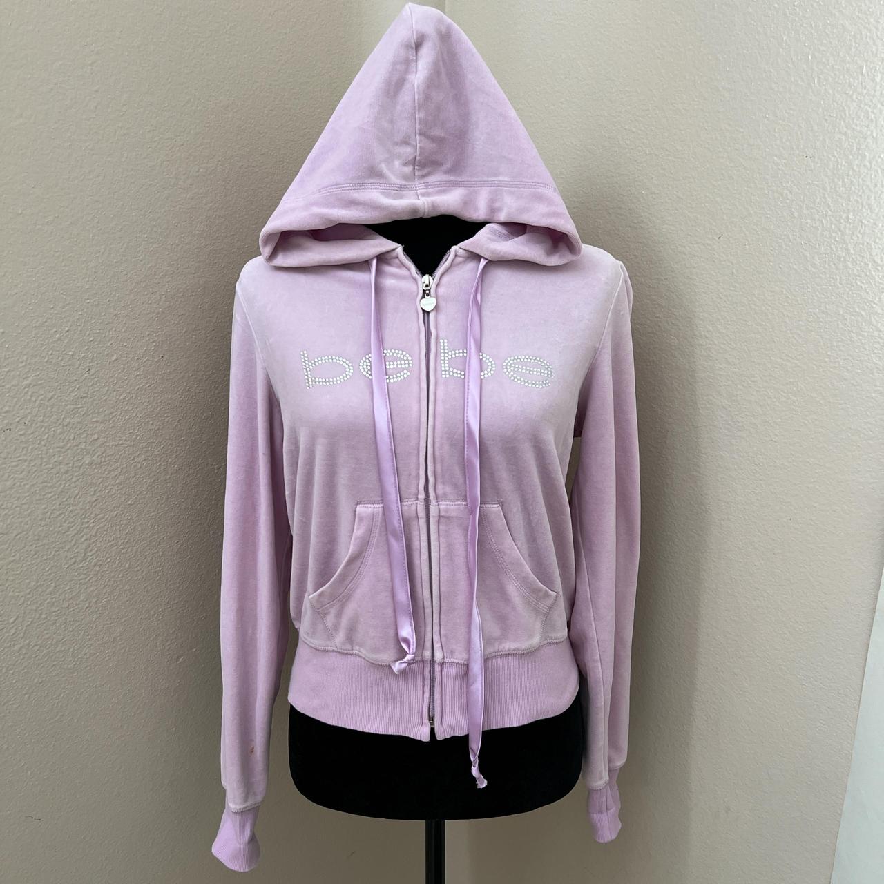 bebe lavender velour jacket large but fits more like... Depop