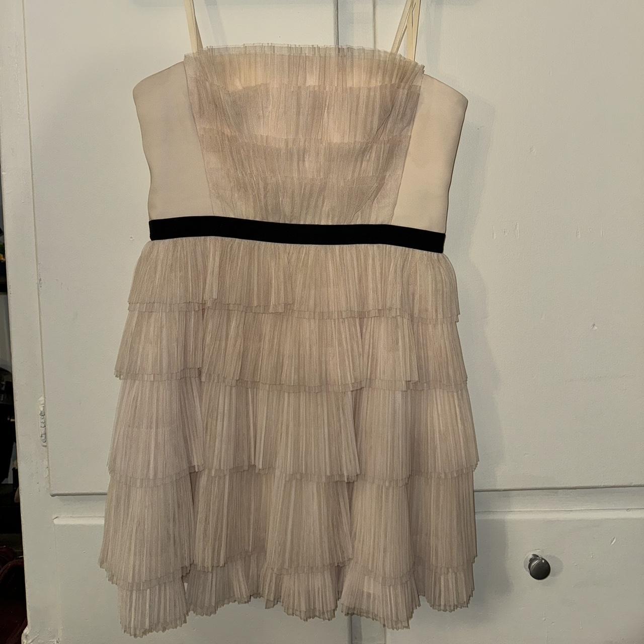 BCBG Rayna vanilla blush strapless dress. Love. Depop