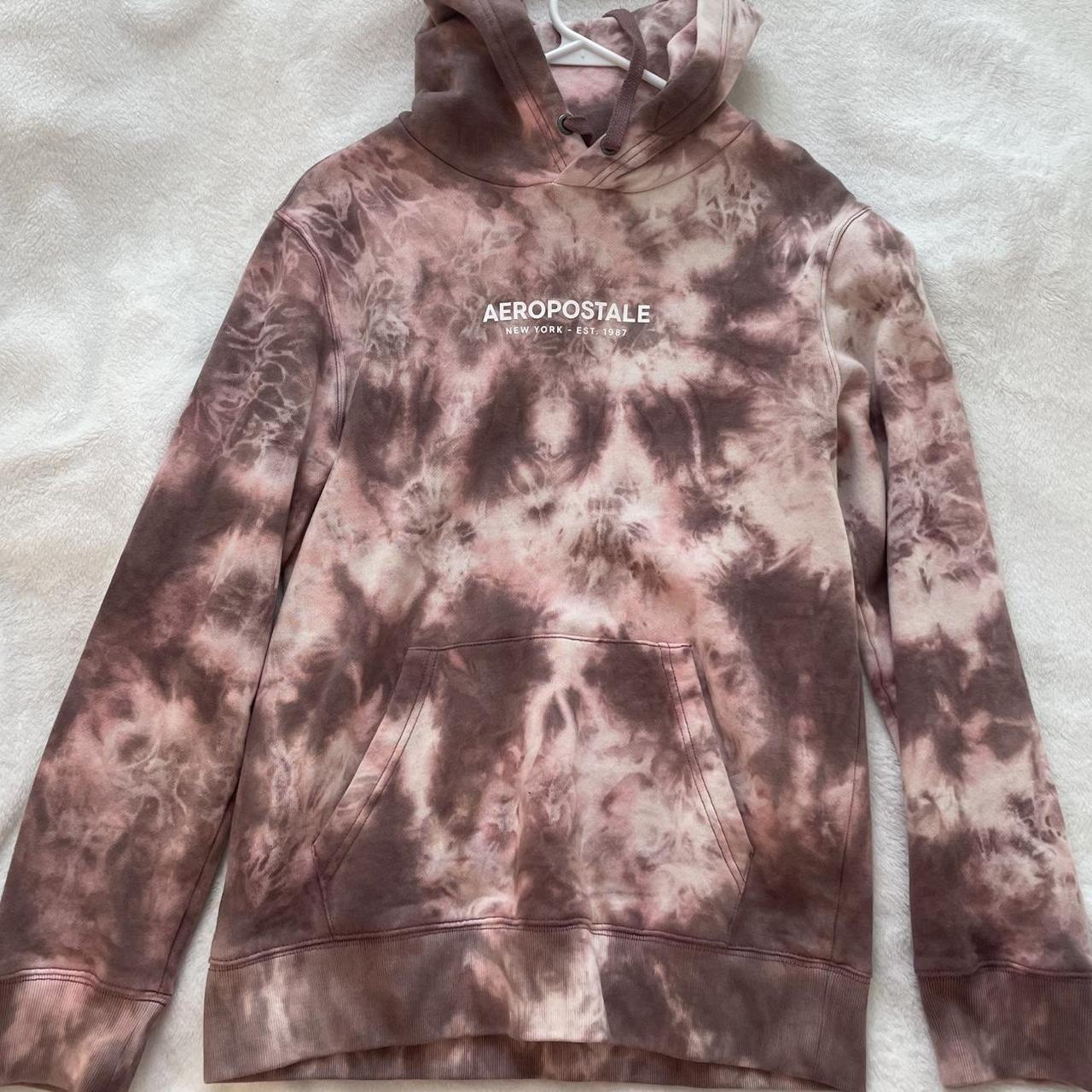 Aeropostale Women's Hoodie Pink/Multi S – aeropostale tie dye - Main Image