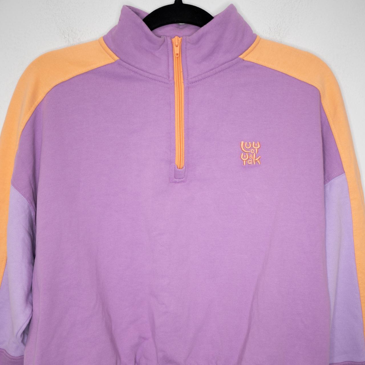 Lucy and Yak Women's Purple and Orange Sweatshirt | Depop