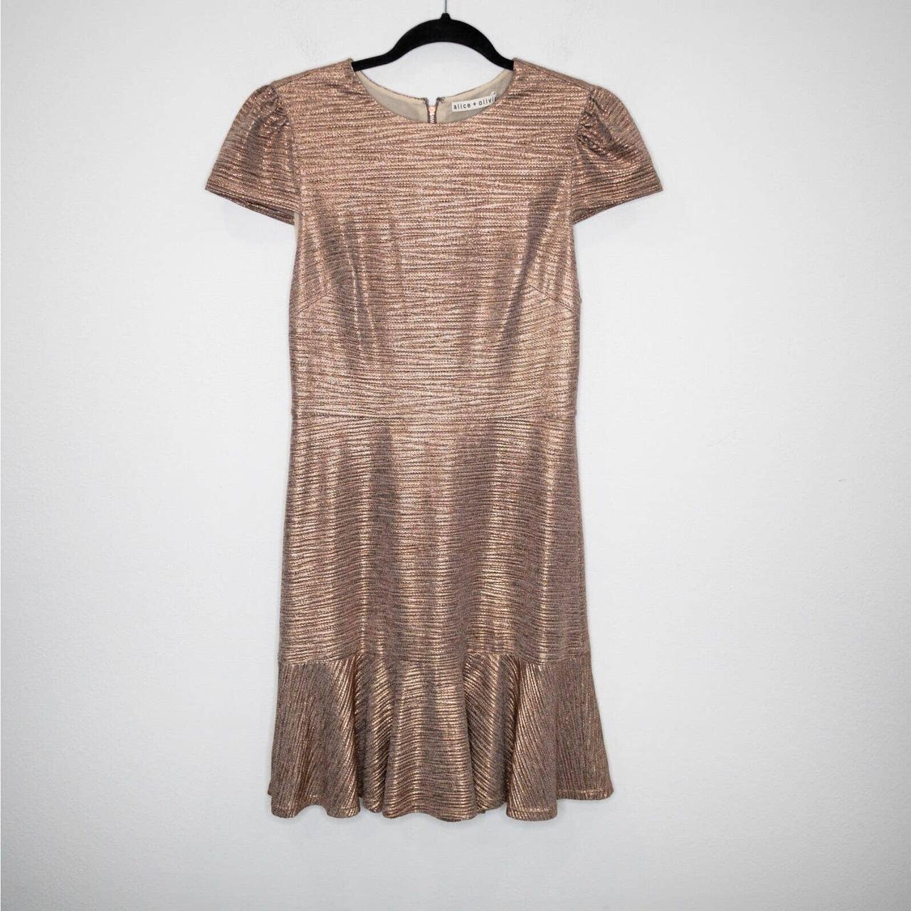 Alice and olivia rose hotsell gold dress