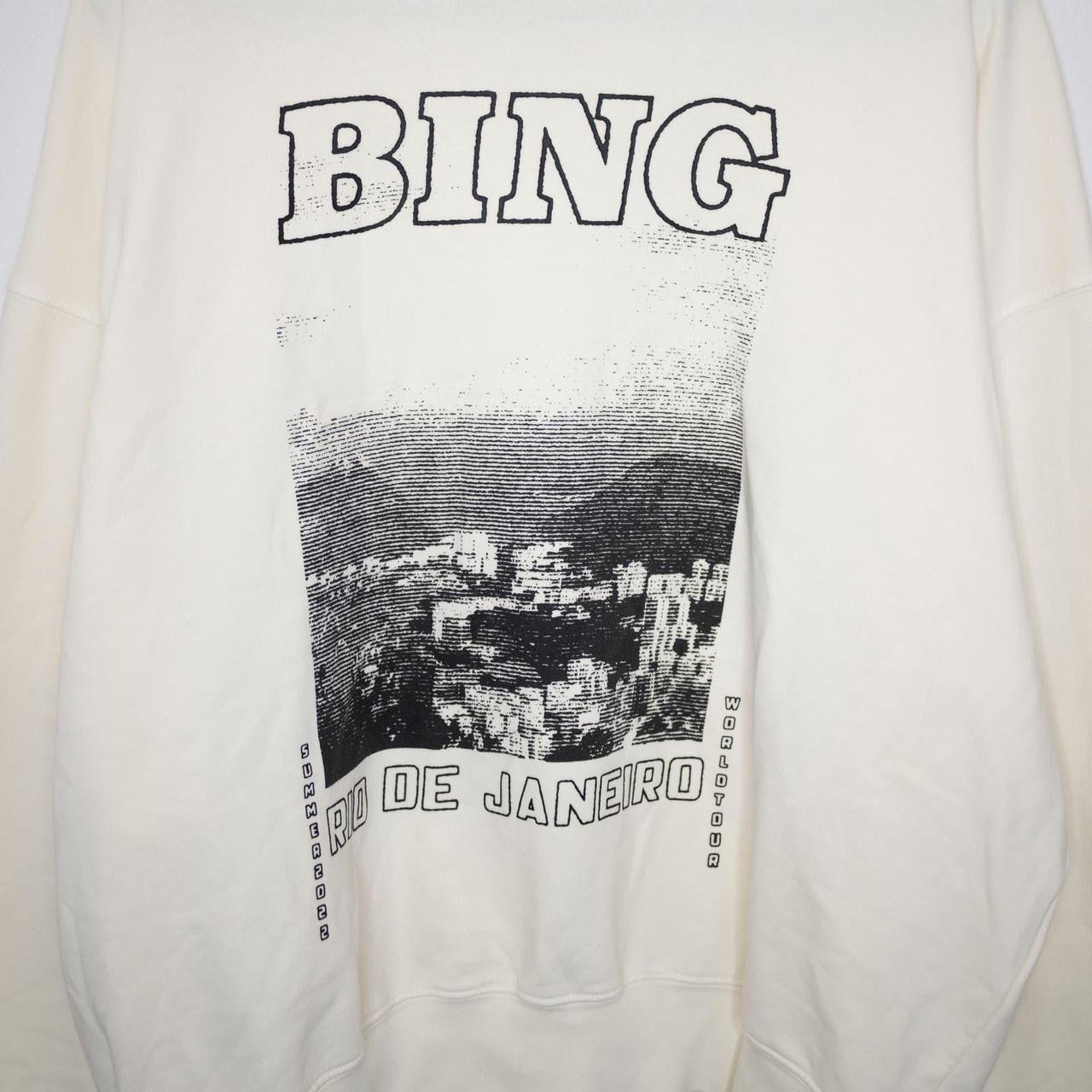 Anine Bing Jaci Sweatshirt in Cream Rio de Janeiro Depop