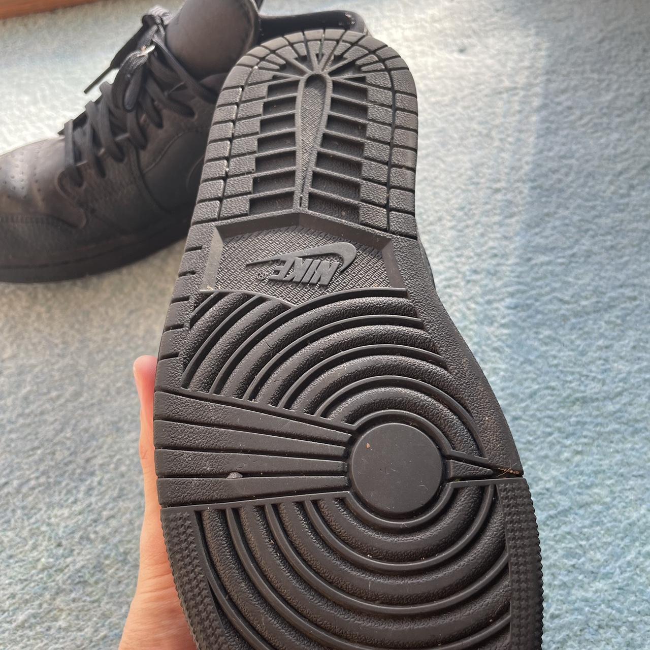 nike jordan black leather