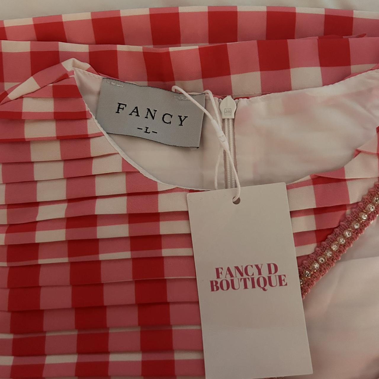 Dress from FANCY D BOUTIQUE- size L - NWT - red/pink... - Depop