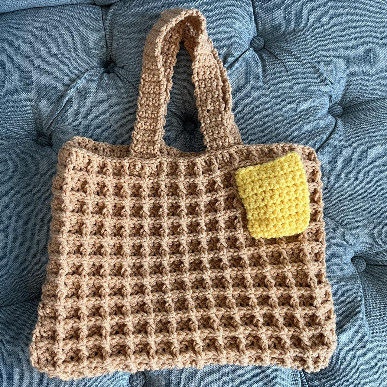 Women's Tan and Yellow Bag | Depop