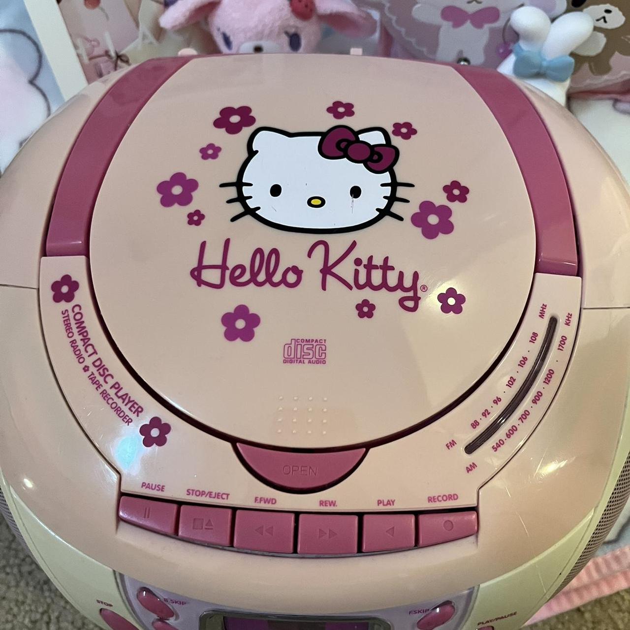୨ HELLO KITTY CD PLAYER 🎀 WORKING hello kittt... Depop