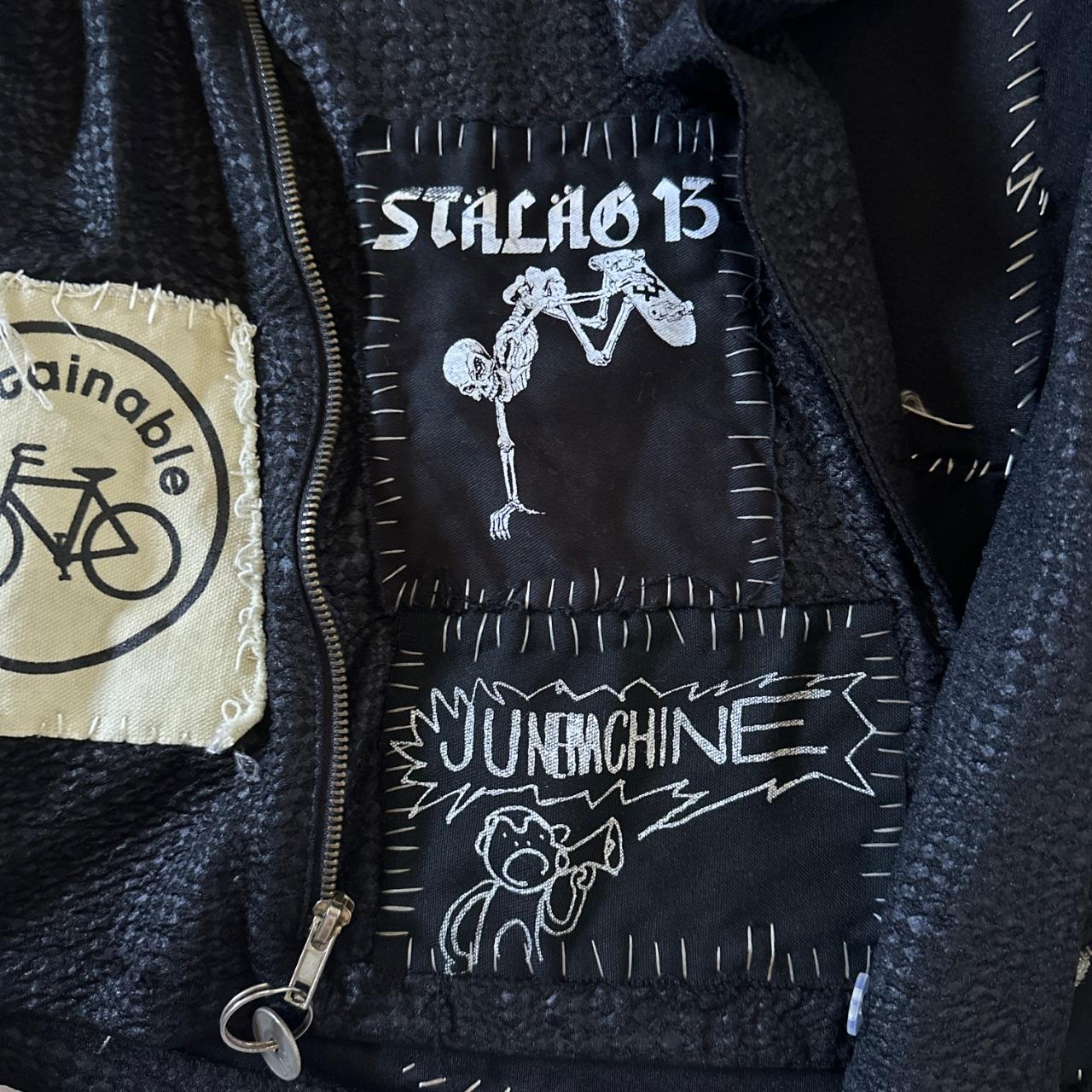 Men's Jacket - Black - M – patchwork jacket hand … - image 3