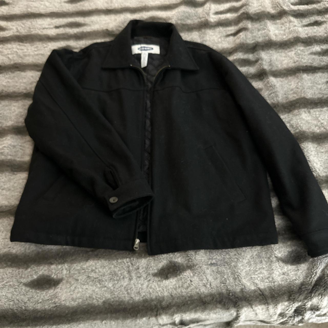 Black wool jacket with a nice fit jacket Depop