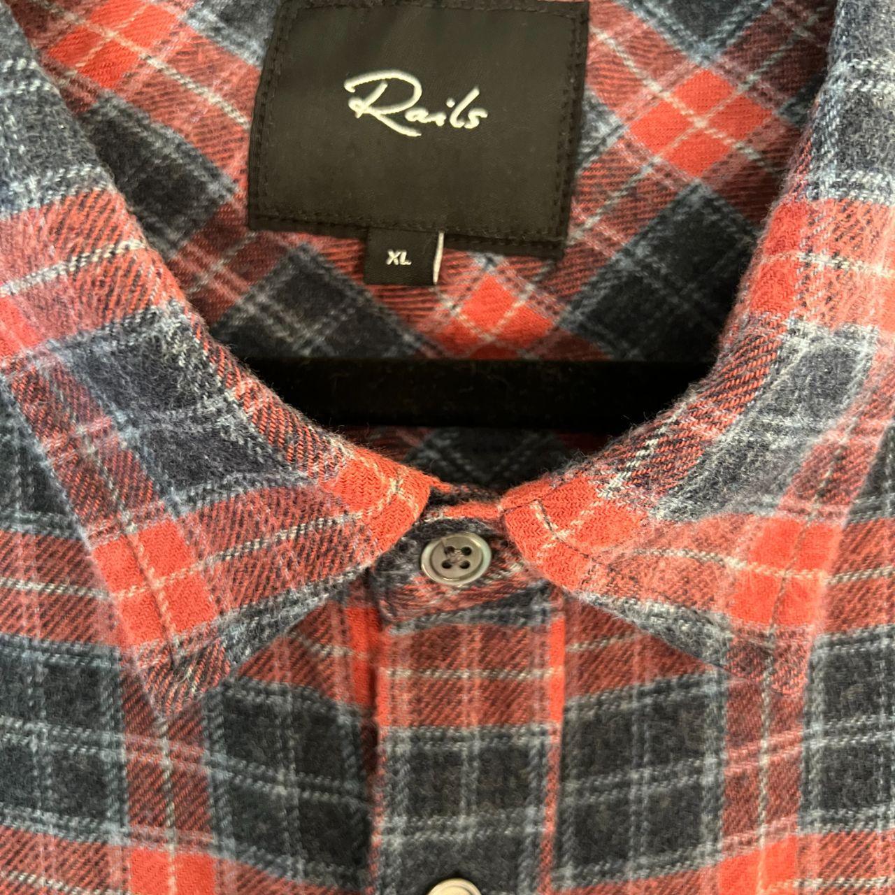 Rails Men's Shirt - Red/Multi - XL – Rails Lennox… - image 4