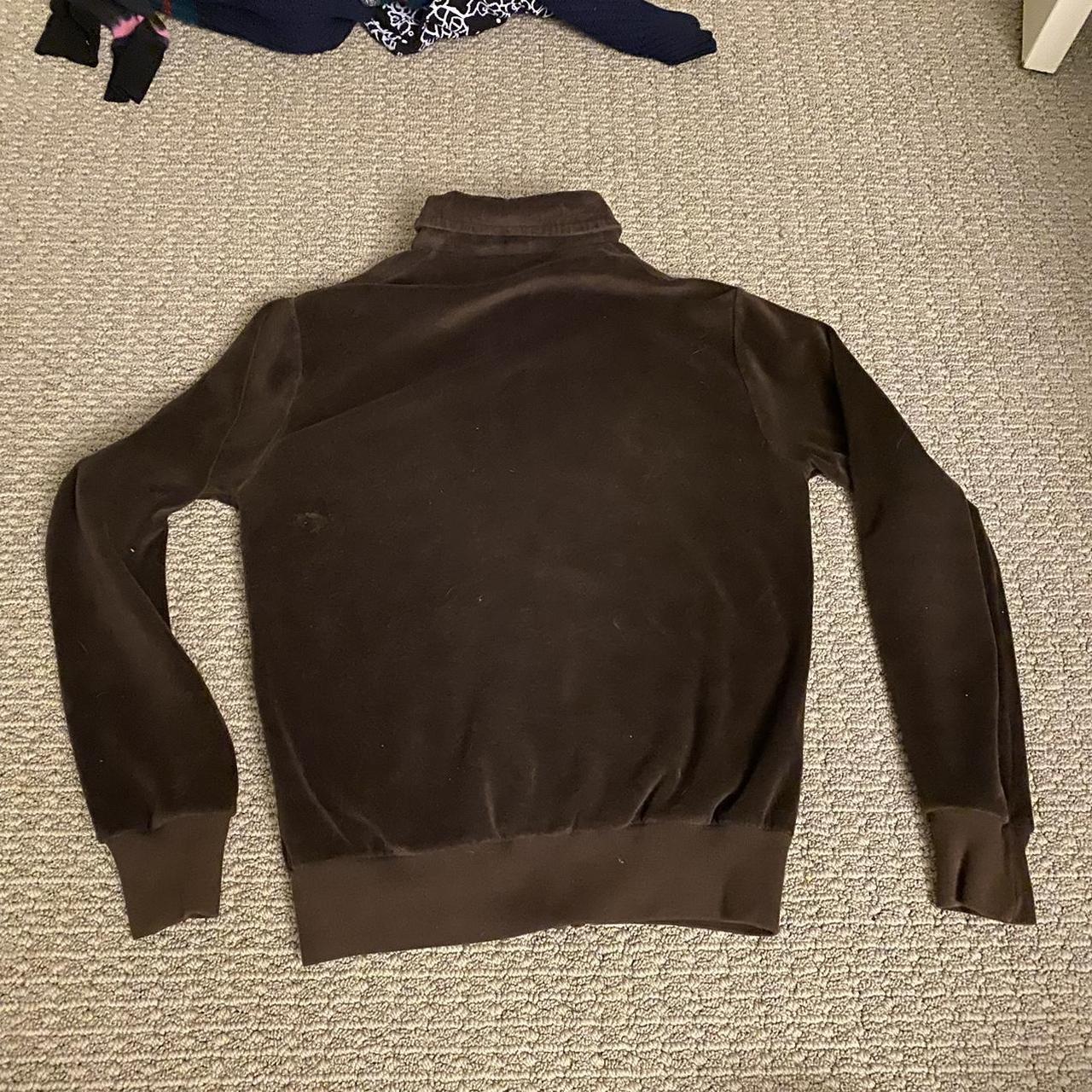 Brown track jacket Zip up Beige stripe Polyester... Depop