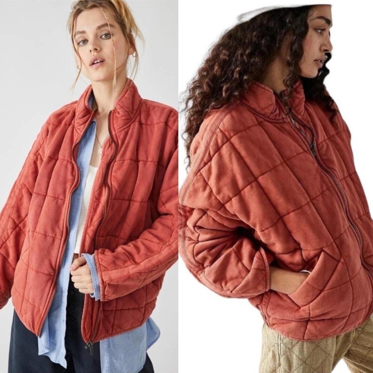 Free People Dolman Quilted popular Knit Jacket Myrrh Size Medium