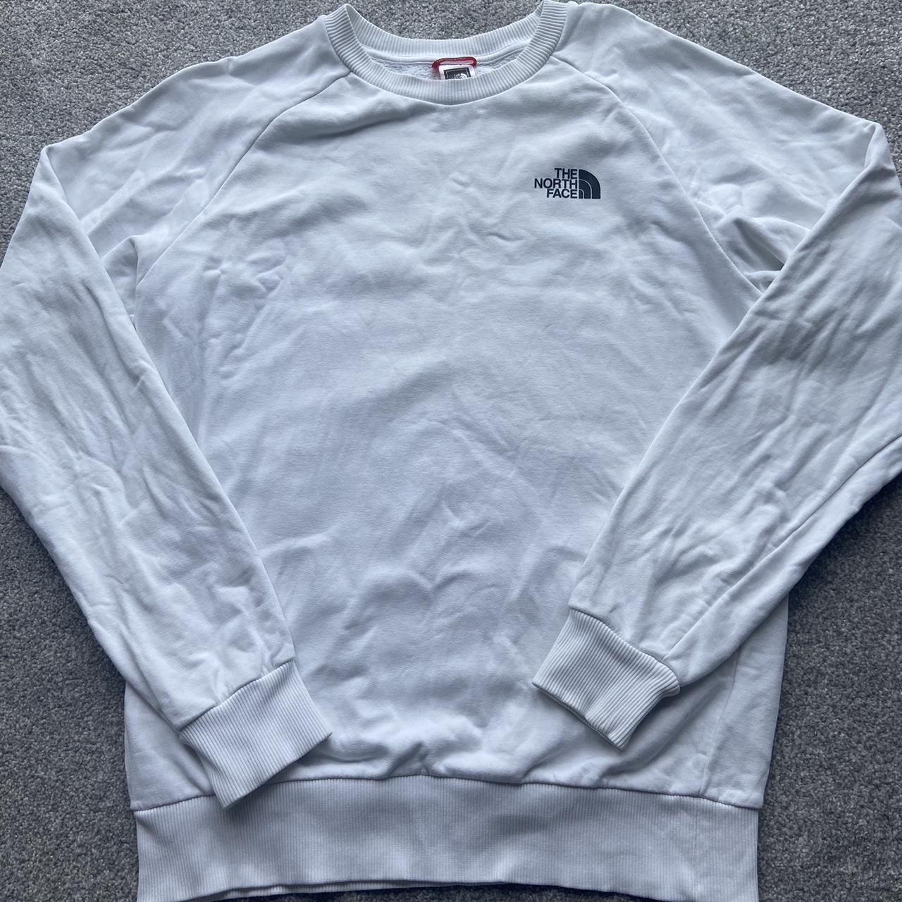 THE NORTH FACE WHITE LOGO SWEATER Size M... - Depop