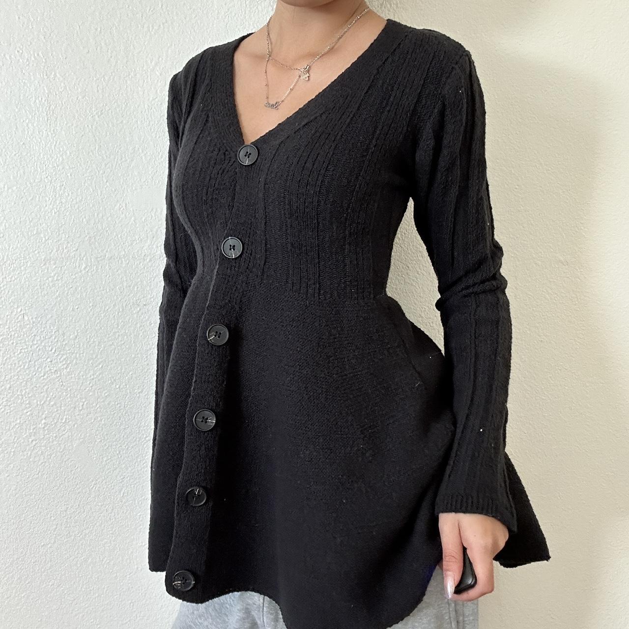 Women's Sweater - Black - S – Black basic button … - image 3