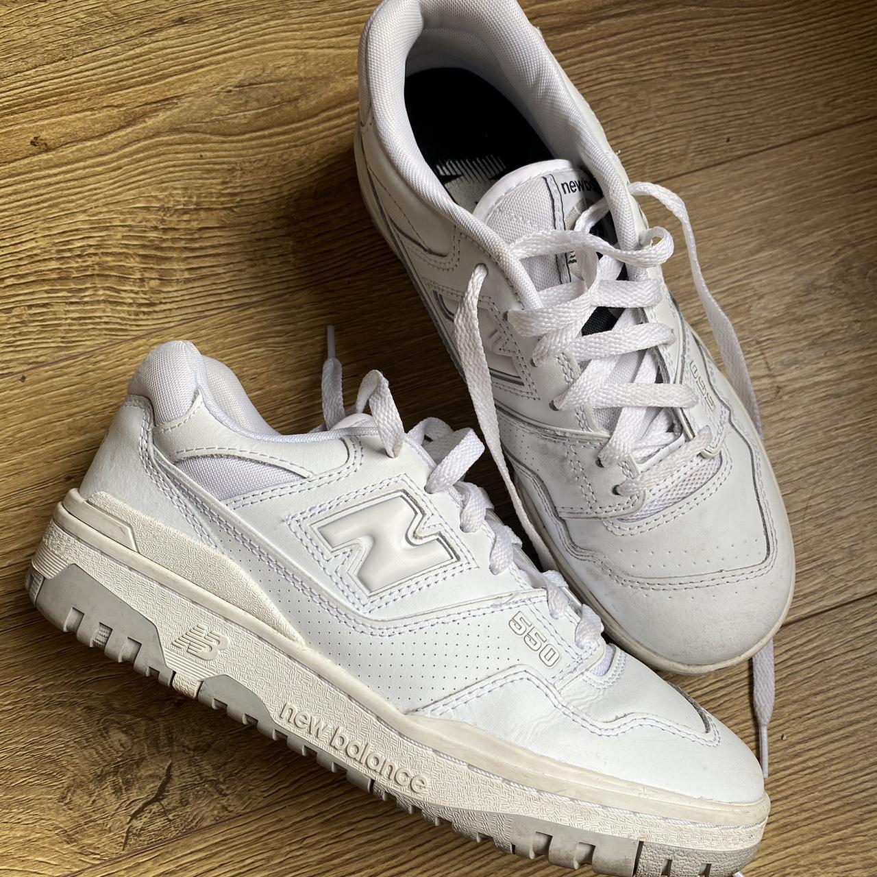 New Balance 550 trainers in white and grey, size... Depop