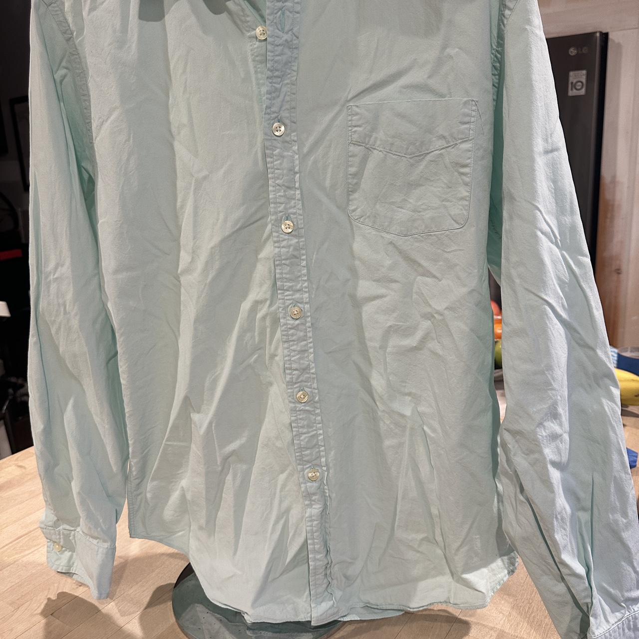 Men's Shirt - Blue/Green - XS – Light blue J.Crew button-up shirt #preppy