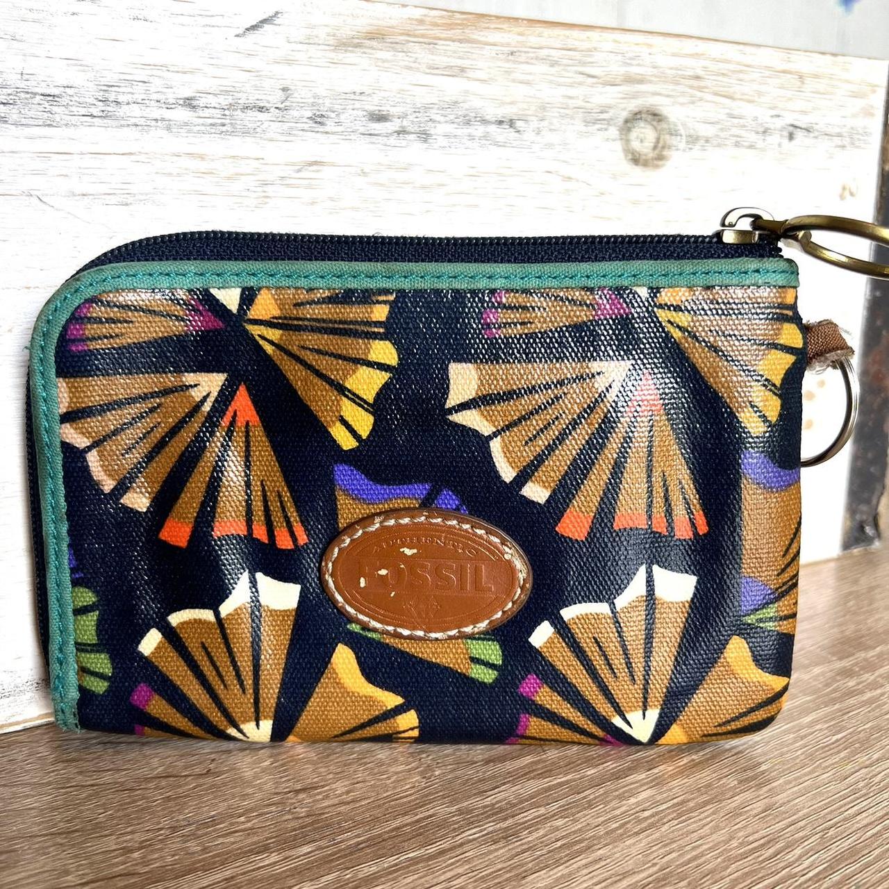 #Fossil Multicolored Zip around #Wristlet Coin