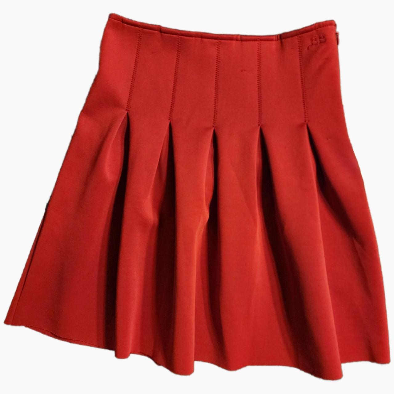 Preloved Women's Midi Skirt - Red - 0 – red pleated "brigitte bardot" skirt cute staple …