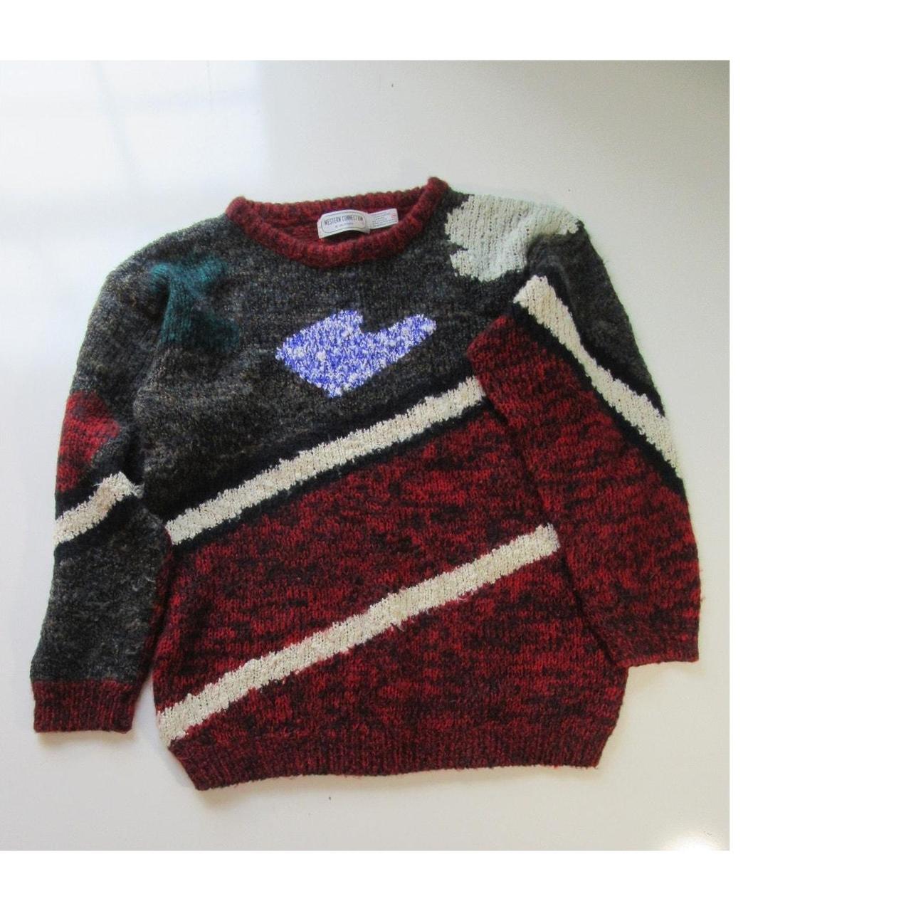 Source Unknown Women's Sweater - Red/Grey - M – W… - image 1