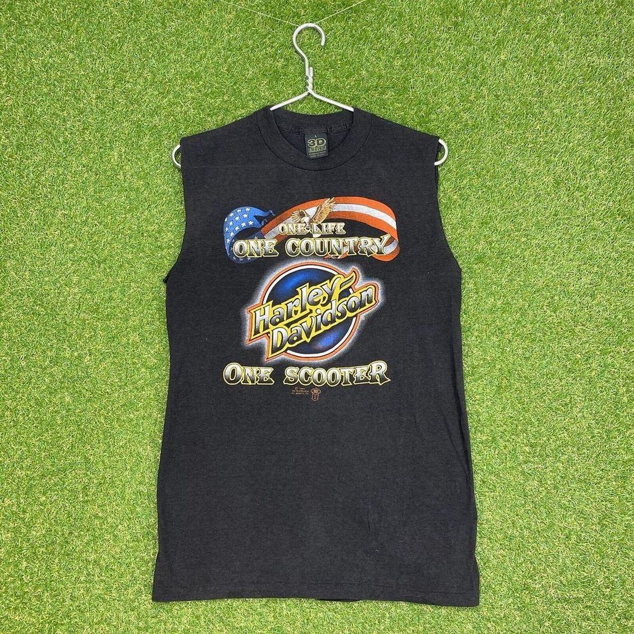 Harley Davidson 3D Emblem Single Stitch Mens Large | Depop