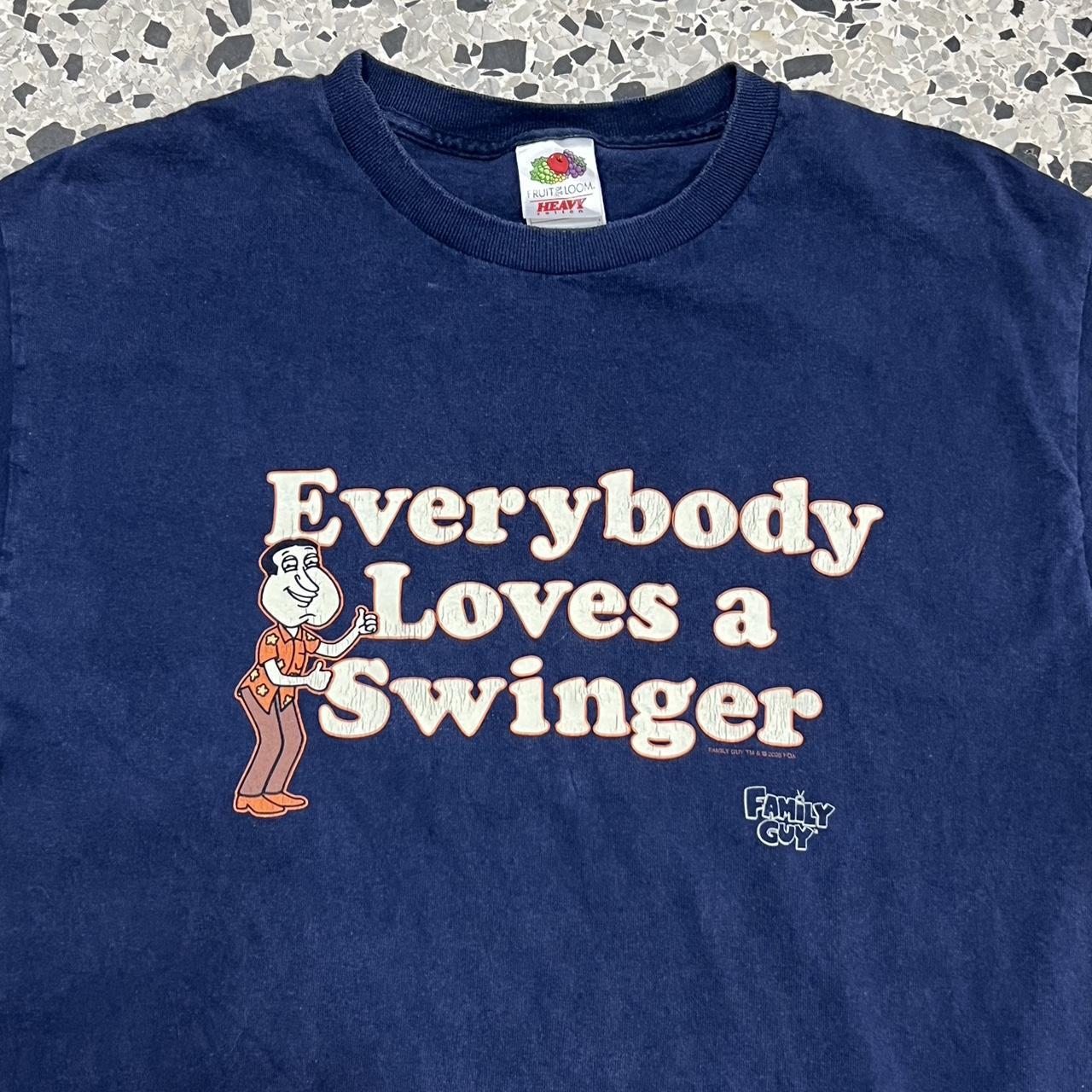 VINTAGE Y2K FAMILY GUY QUAGMIRE SWINGER TEE • who... - Depop