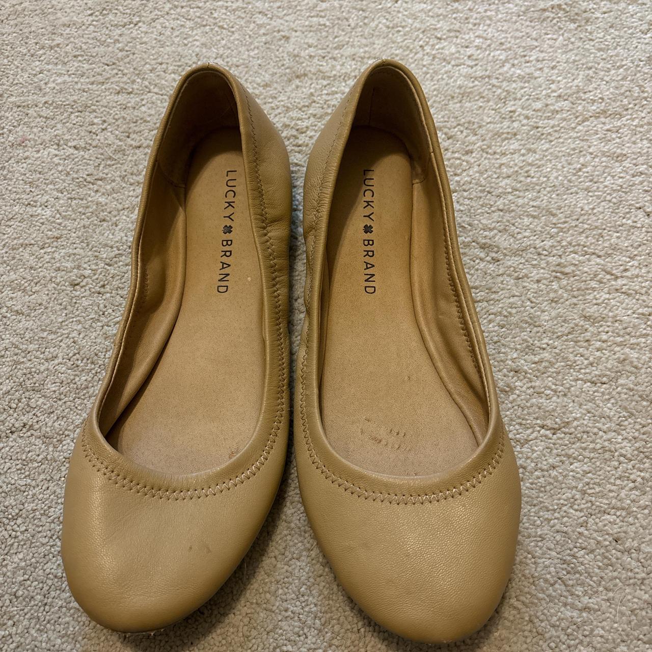 Lucky Brand size 7 nude ballet flat Depop