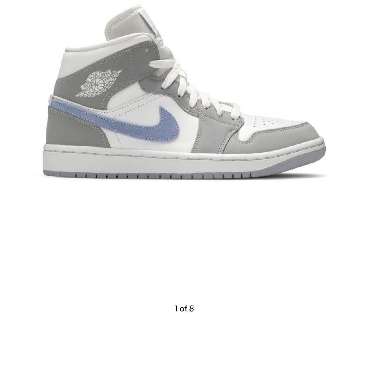 Wmns Air Jordan 1 Mid 'Wolf Grey Aluminum' worn a... - Depop