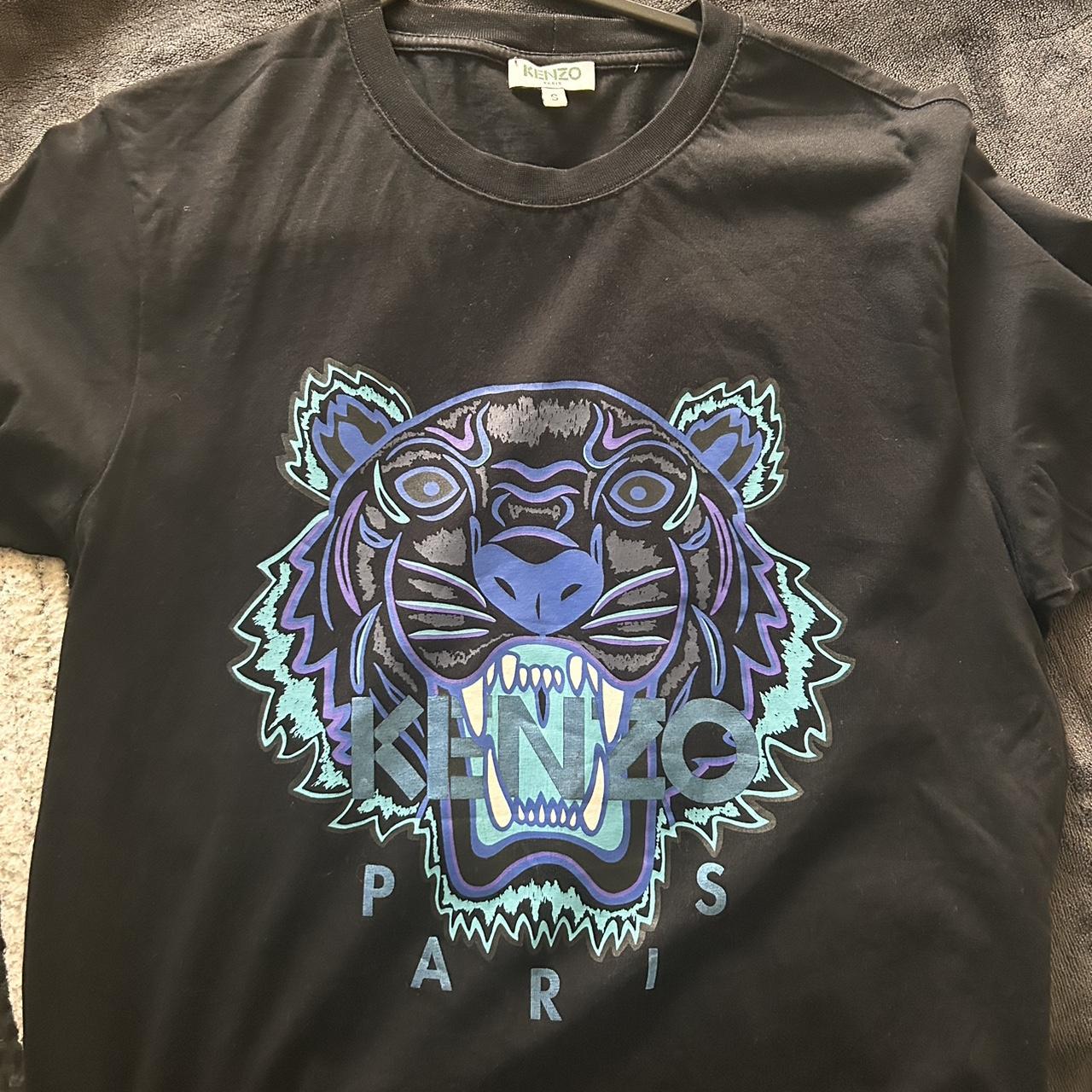 Black and blue kenzo t shirt best sale