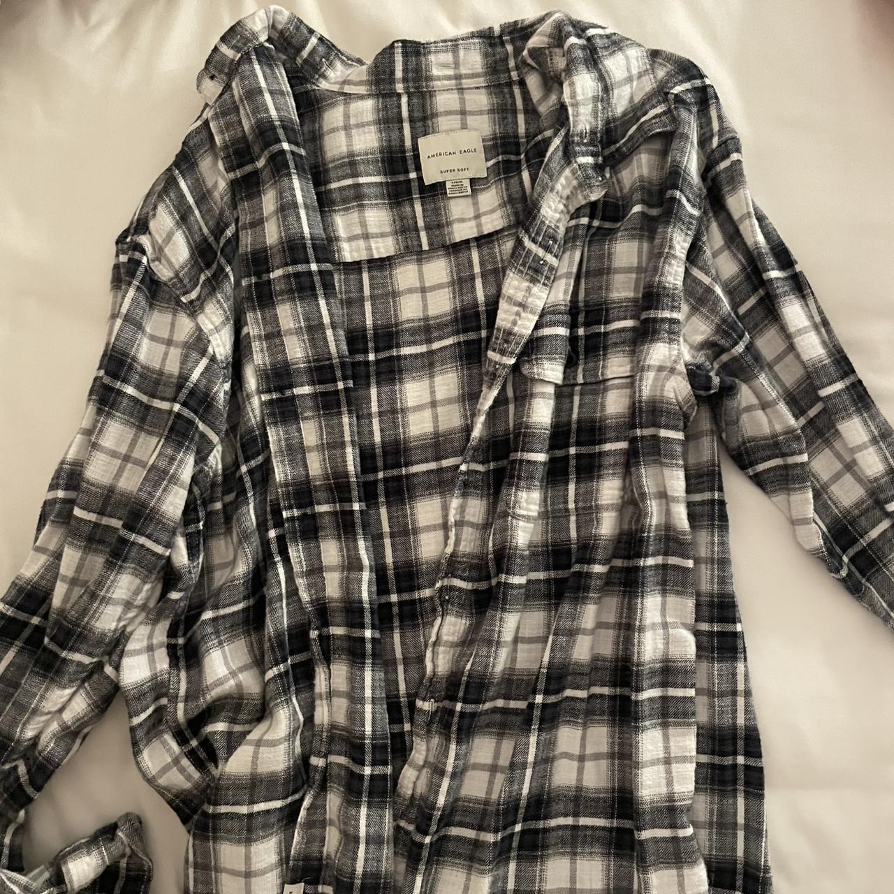  black & white plaid flannel