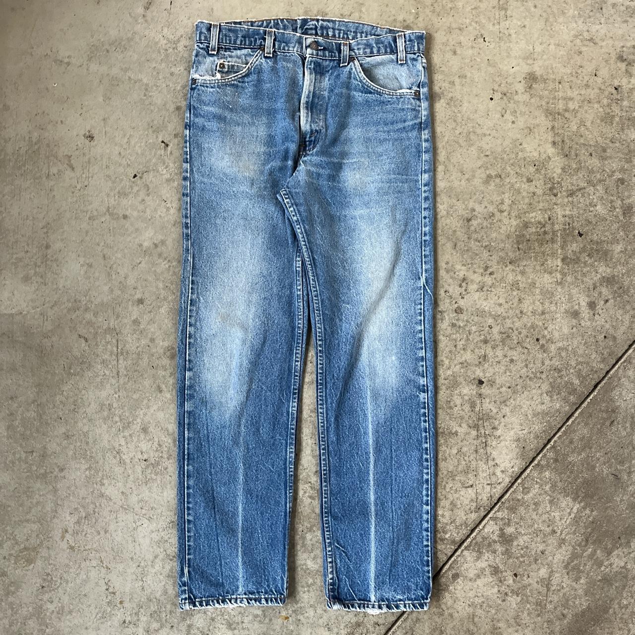 Vintage Levi’s denim jeans Fading throughout light... - Depop