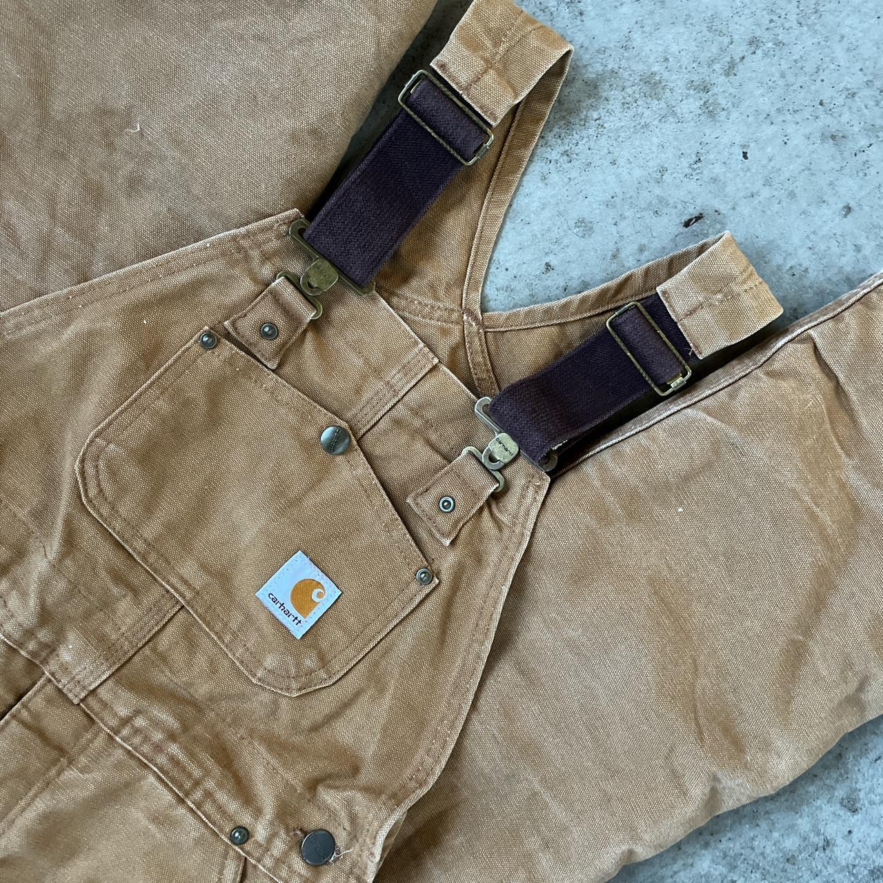 Carhartt workwear double knee overalls Quilted... - Depop