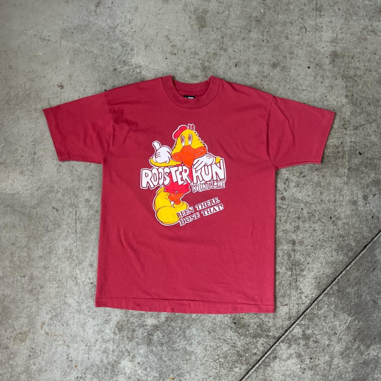 Vintage Rooster Run Kentucky t shirt Light wear few... Depop
