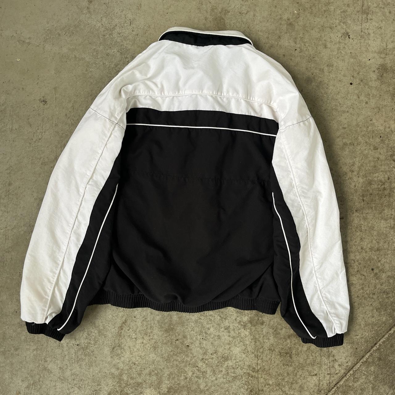 Reebok Men's Black and White Jacket | Depop