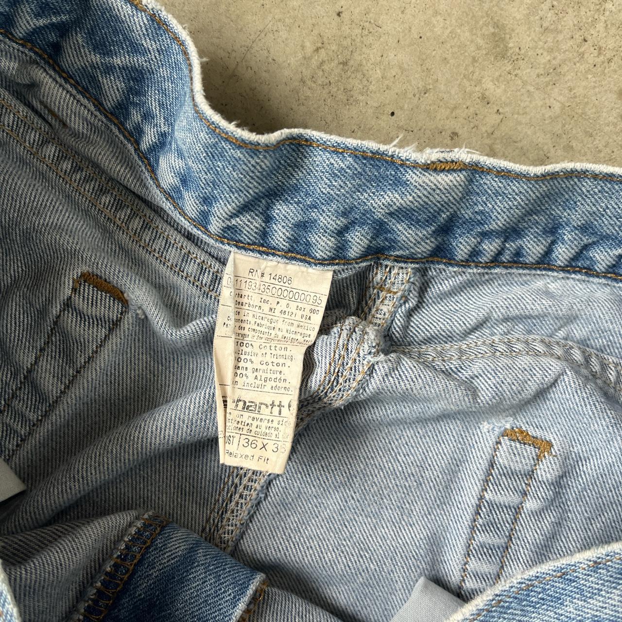 Carhartt heavy denim carpenter pants Few paint... - Depop