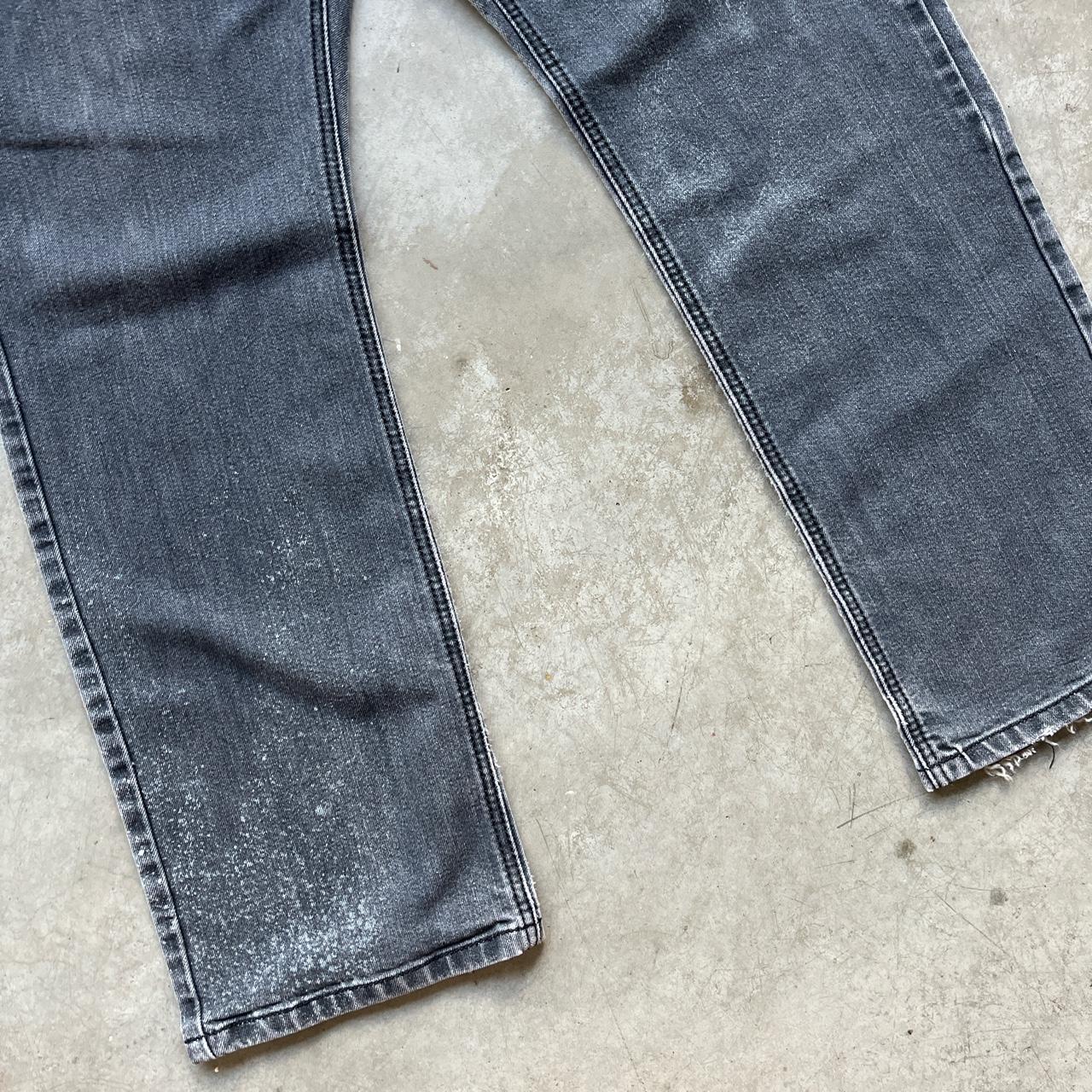 Bare Fox embroidered denim jeans Few marks... - Depop