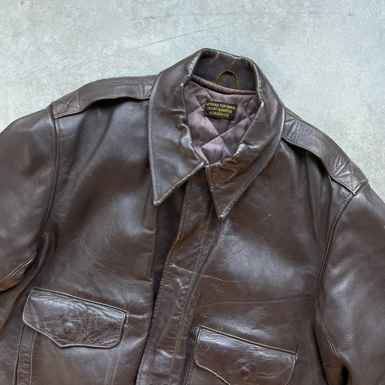 Vintage Horsehide leather jacket Light wear overall... - Depop
