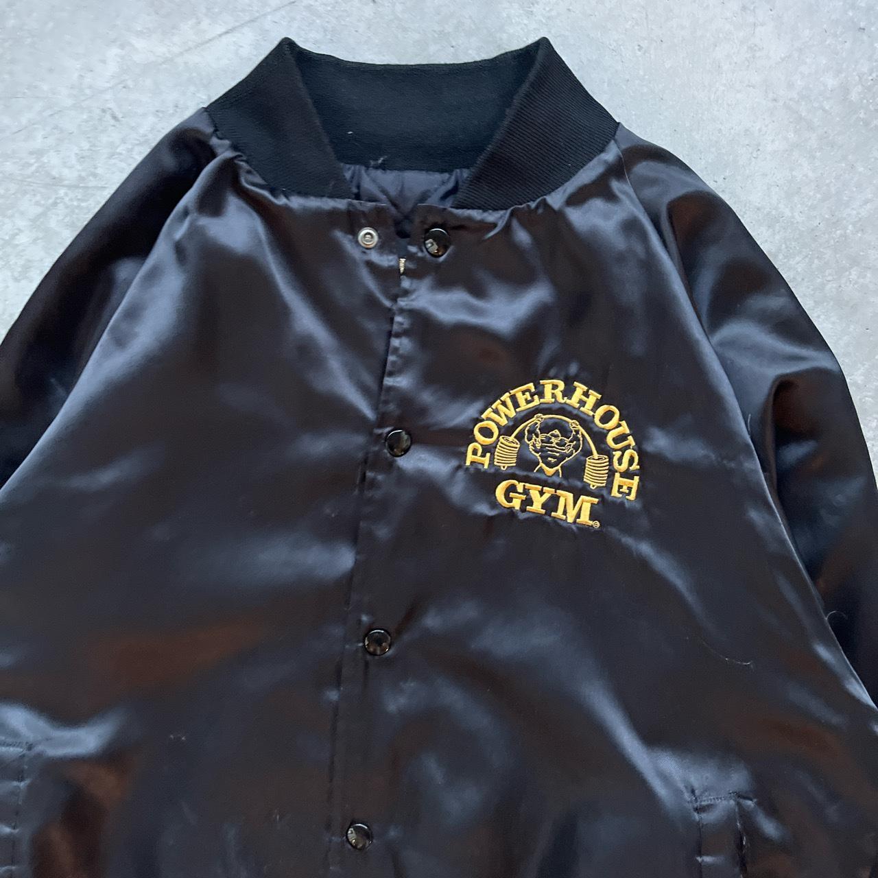 Vintage Powerhouse Gym satin bomber jacket Few... Depop