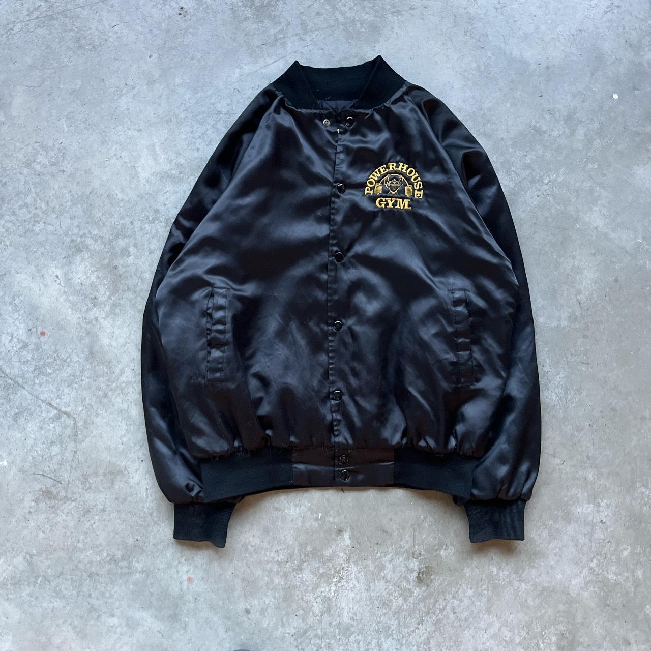 Vintage Powerhouse Gym satin bomber jacket Few... Depop