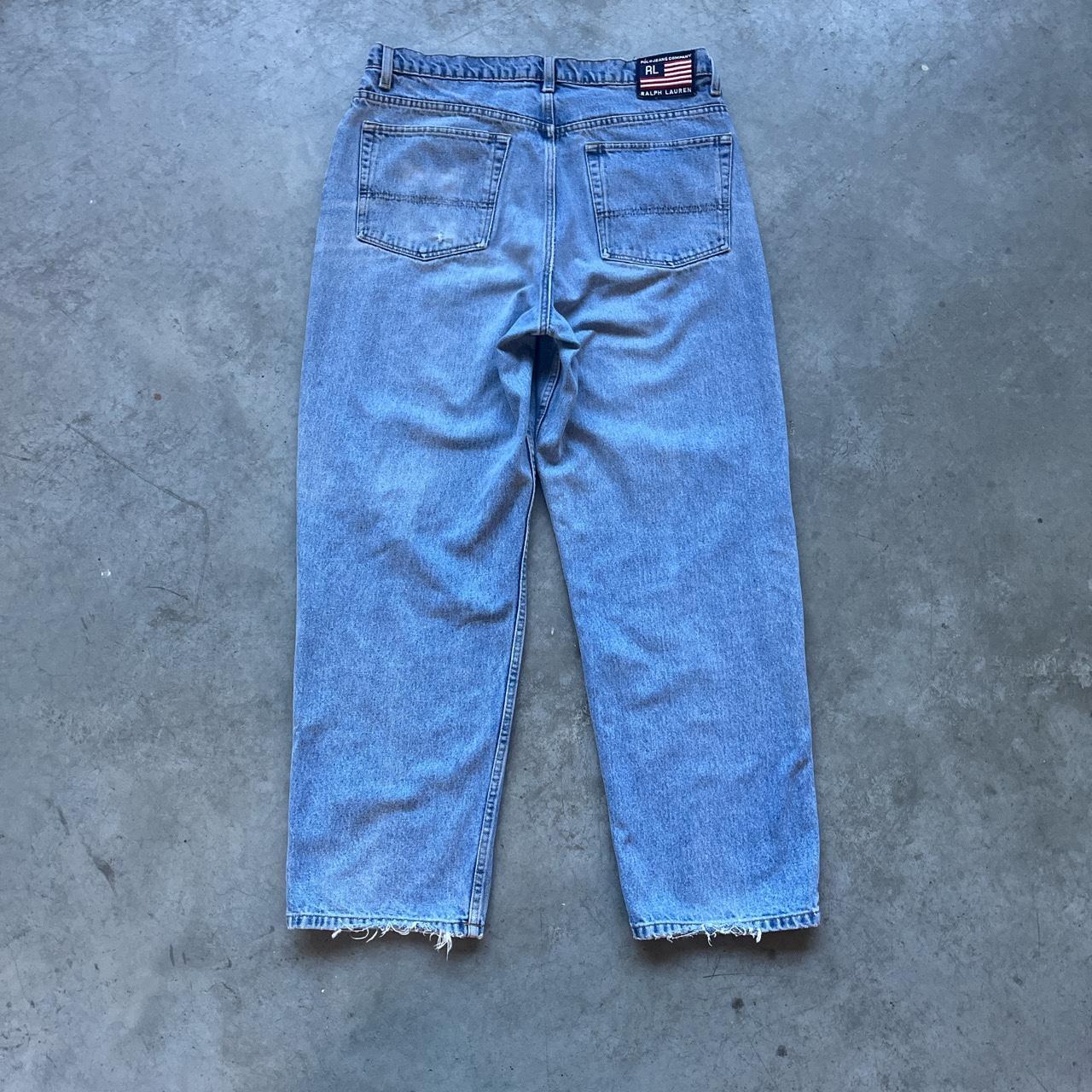 Vintage Polo Ralph Lauren loose fit denim jeans Few... - Depop