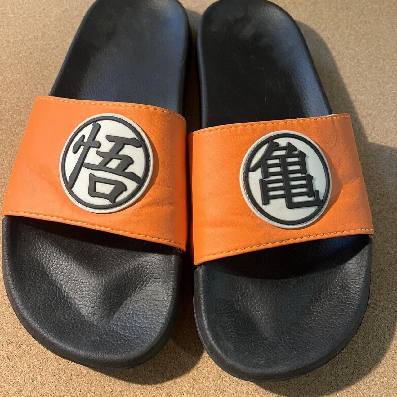 Dragon Ball Z Goku Kanji Slide Sandals Black Size. Depop