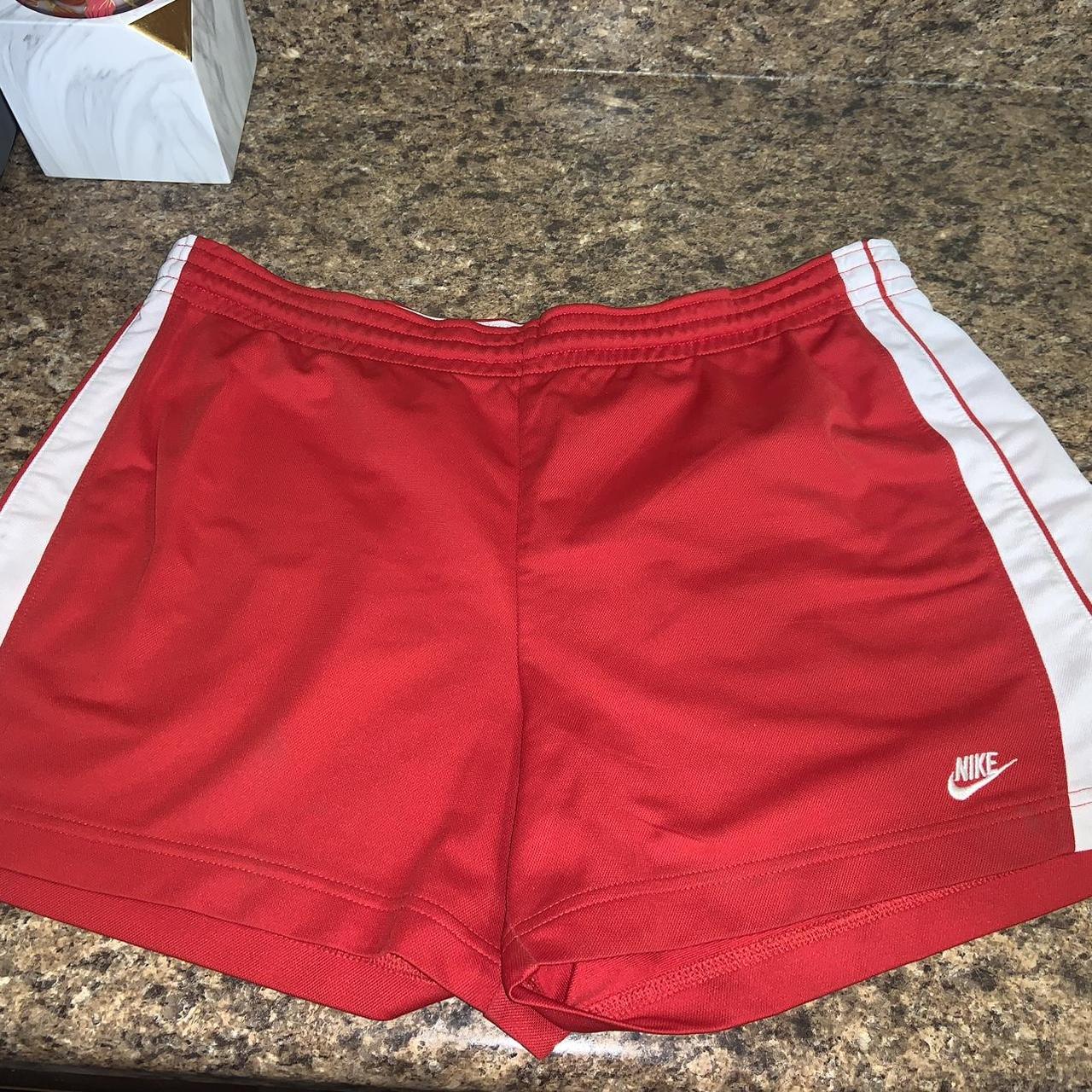 red nike running shorts womens