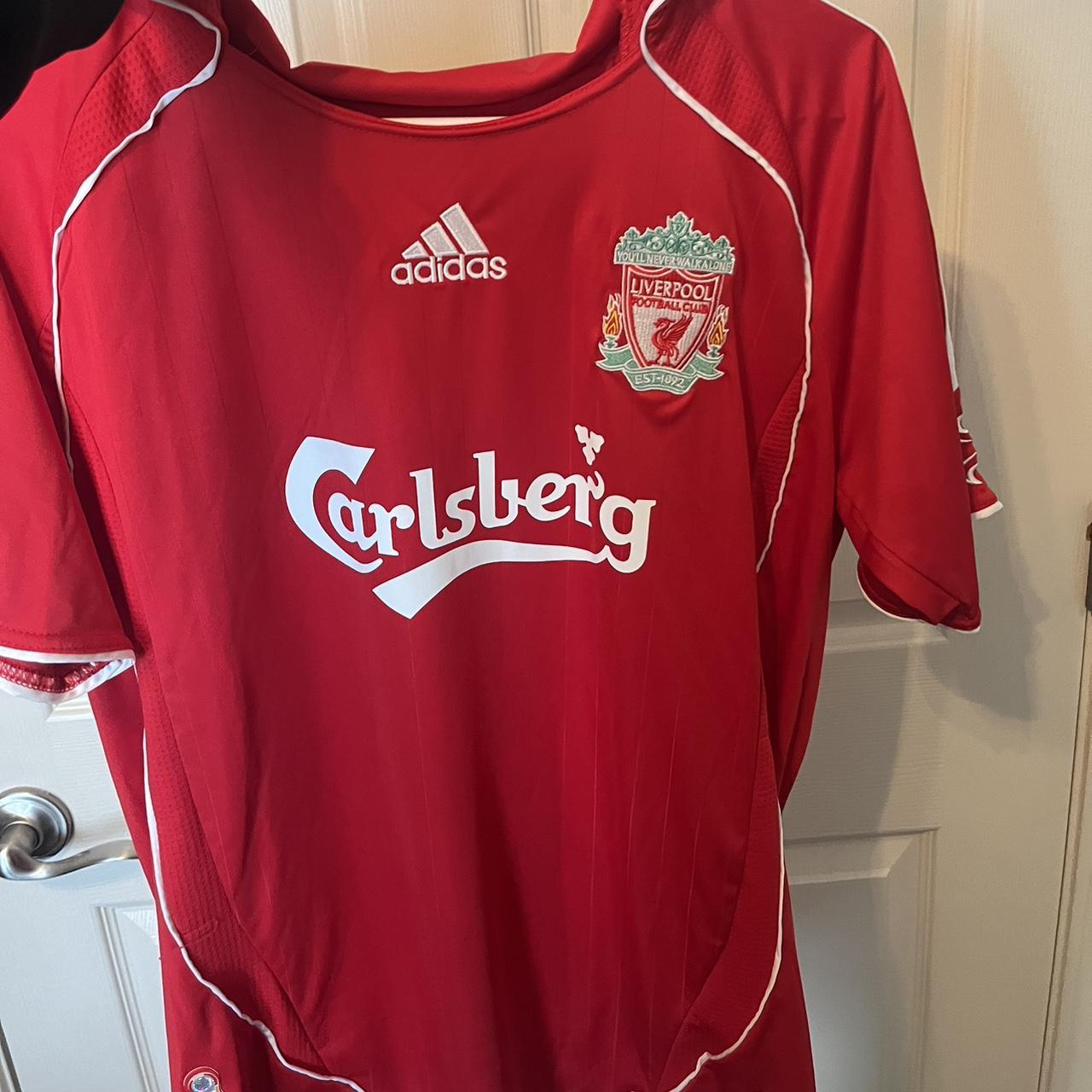 Retro Steven Gerrard Jersey, open collar