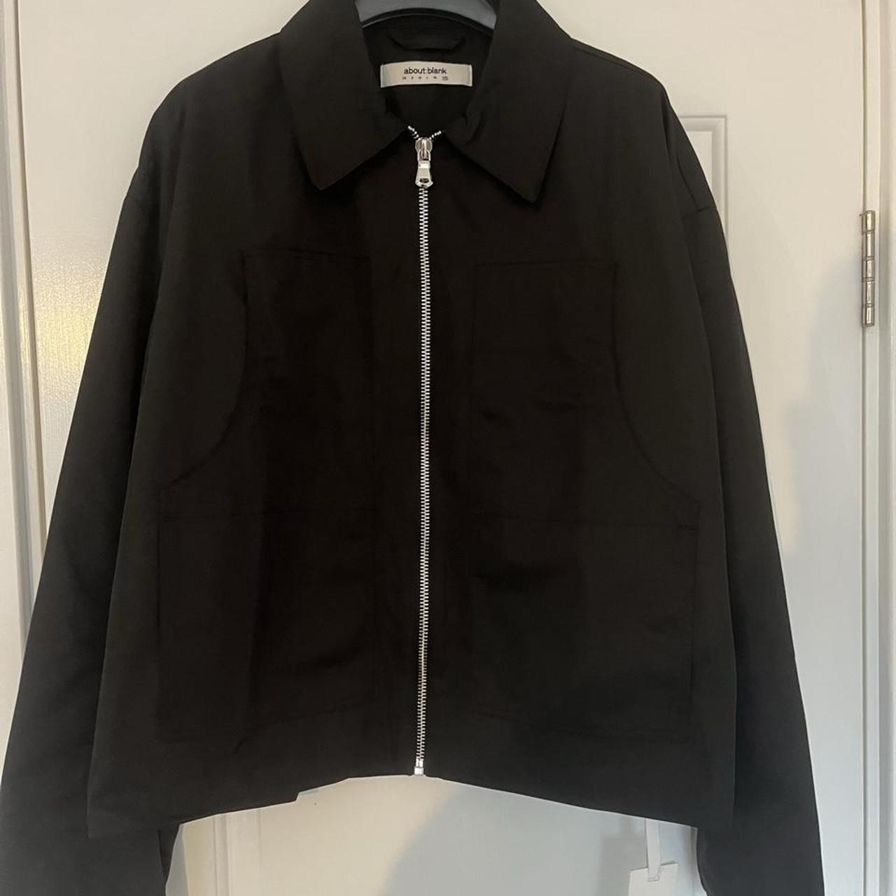 about:blank | cropped zipped jacket black