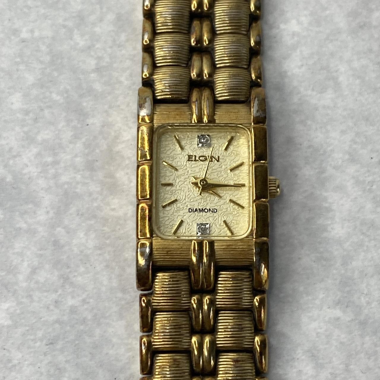 Elgin Diamond Quartz Women WATCH EM846B Japan Gold | Depop