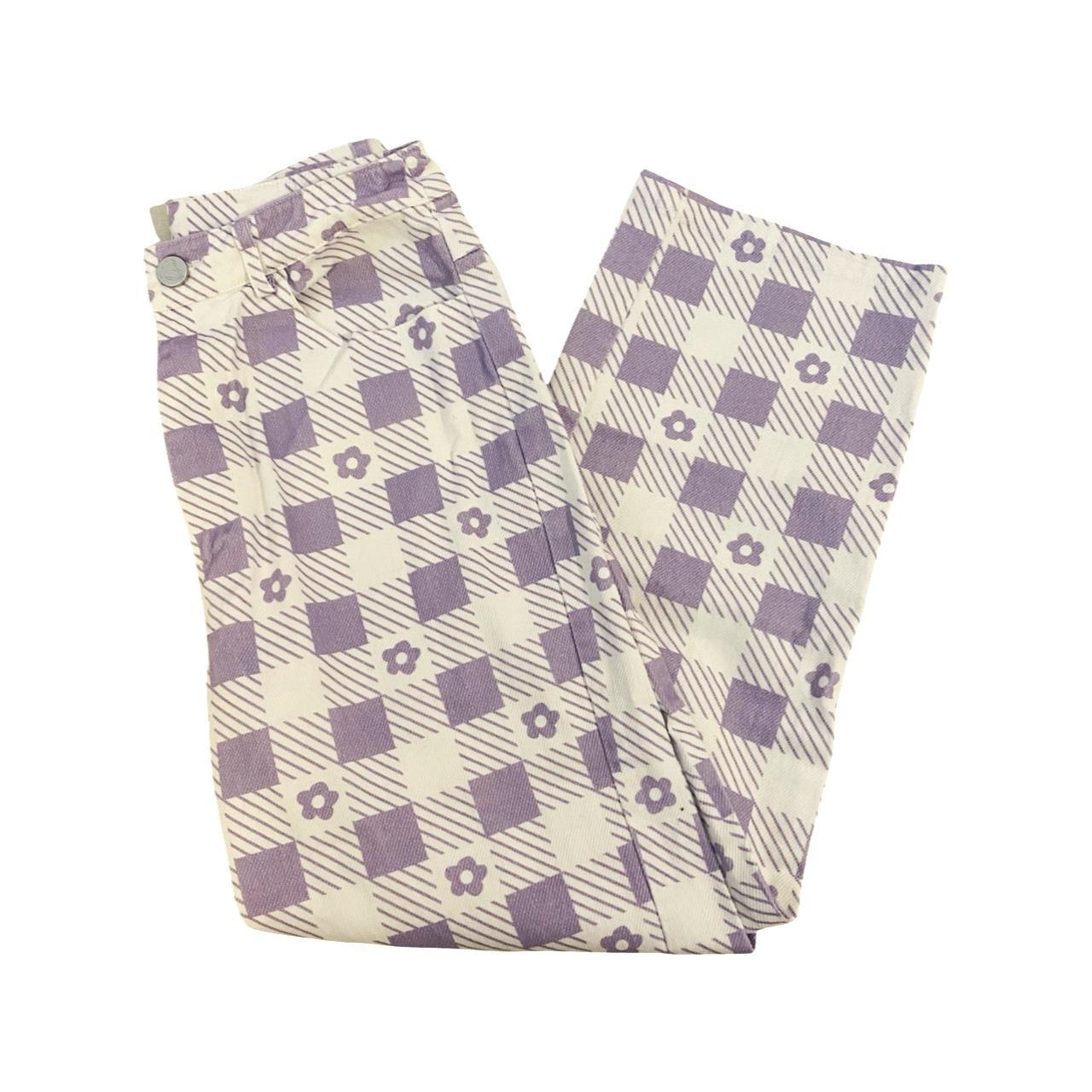 Princess Polly floral gingham pants Super cute... - Depop