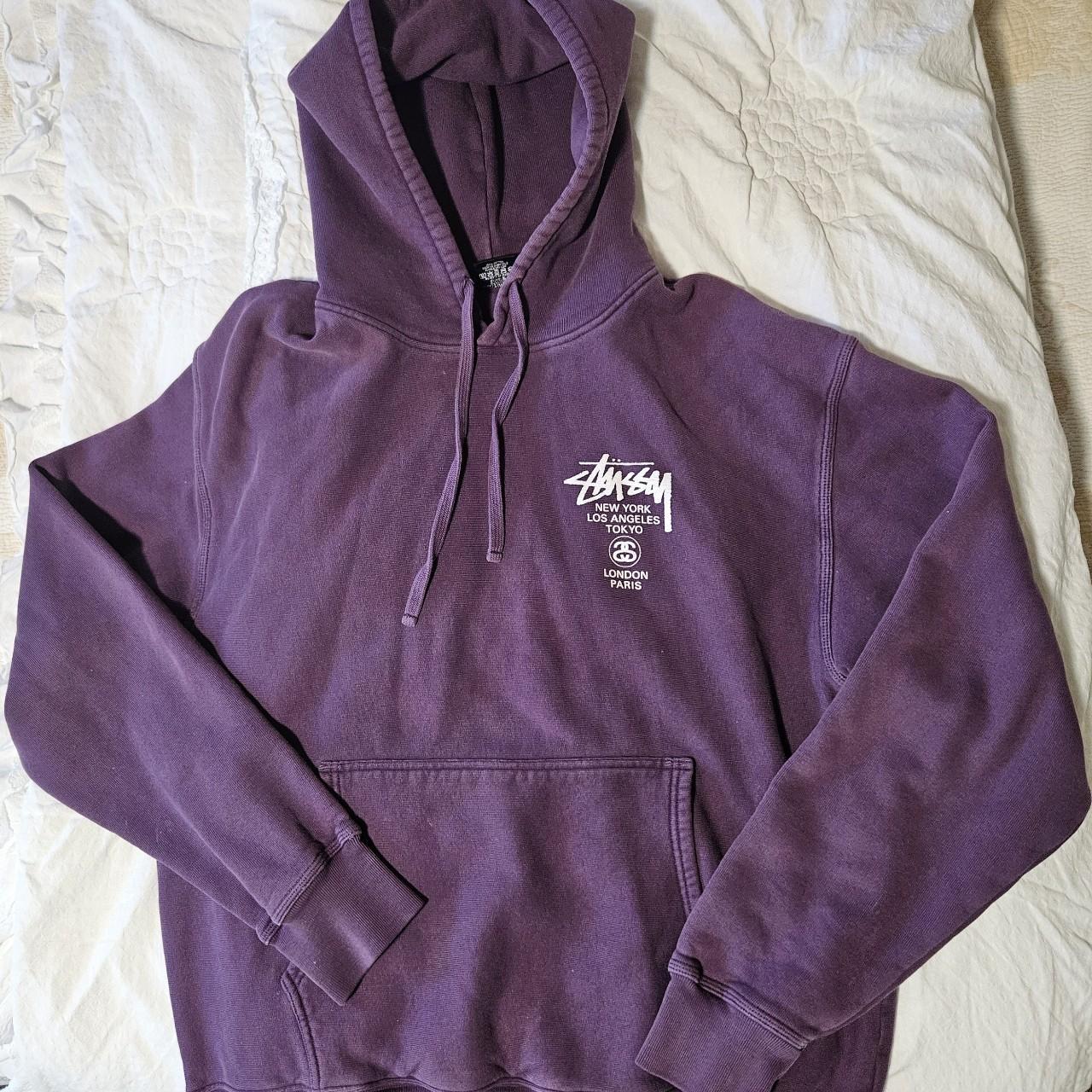 Purple popular Stussy Paris Hoodie